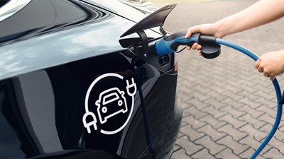 Electric Car being charged 