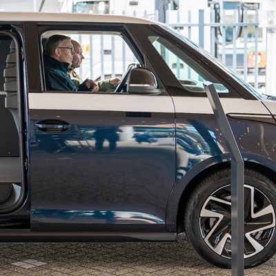 Testrit in elektrische bedrijfswagen van Volkswagen
