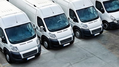 Lease delivery vans on parkinglot
